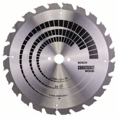 BOSCH Lame de scie circulaire Construct Wood 350 x 30 x 3,5 mm, 24 1pc