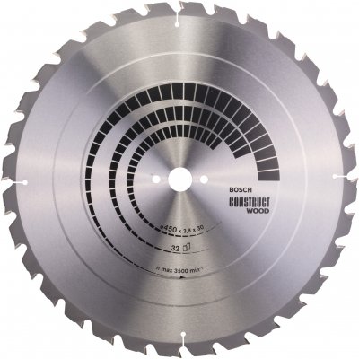 BOSCH Lame de scie circulaire Construct Wood 450 x 30 x 3,8 mm, 32 1pc