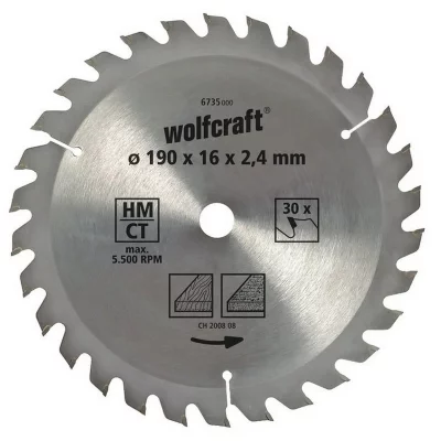 WOLFCRAFT Lame de scie circulaire ct, 20 dents &oslash;160mm 6733000 