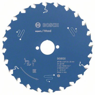 BOSCH Lame de scie circulaire Expert for Wood 190 x 30 x 2,6 mm, 24D  2608644047