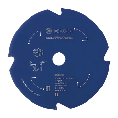 BOSCH Lame de scie circulaire Expert pour fibrociment, 190 x 1,8 / 1,2 x 30, 4 dents - 