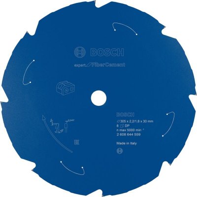 BOSCH Lame de scie circulaire Expert pour fibrociment, 305 x 2,2 / 1,6 x 30, 8 dents - 