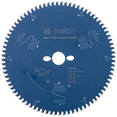 BOSCH Lame de scie circulaire Expert pour stratifi&eacute; haute pression, 260 x 30 x 2,8 mm, 80