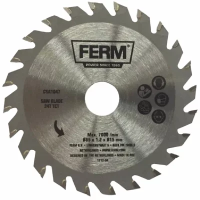 Lame de scie circulaire Ferm CSA1047 Nombre de dents: 24