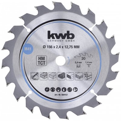 KWB Lame de scie circulaire HM Moyen &Oslash; 156x12.75 Z20