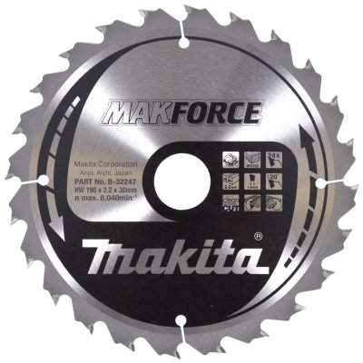 MAKITA Lame de scie circulaire  B-32247 (B-08056) MAKFORCE 190 x 30 x 24 dents