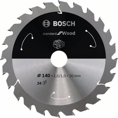 AMICA Lame de scie circulaire standard pour bois, 140x1.5 / 1x20, 24 dents - Bosch