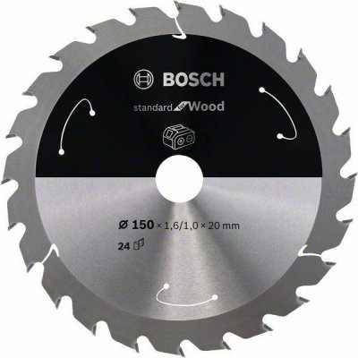 AMICA Lame de scie circulaire standard pour bois, 150x1.6 / 1x20, 24 dents - Bosch