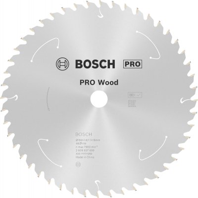 BOSCH Lame de scie circulaire standard pour bois, 184x1.6 / 1.1x16, 48 dents - 
