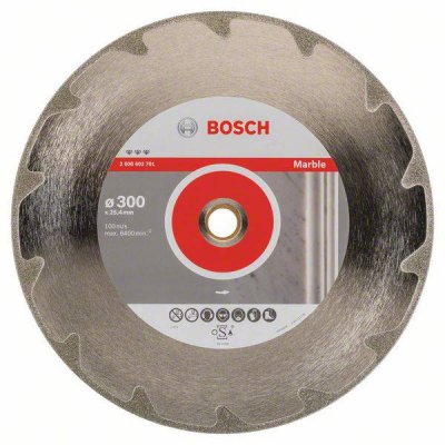 BOSCH ACCESSORIES Lame de scie diamant Bosch Meilleur pour marbre 300 x 25,40 x 2,6 x 5 mm