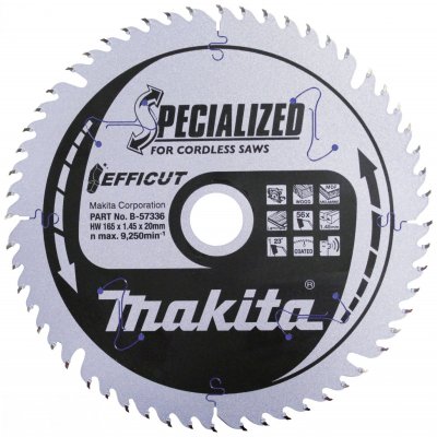 MAKITA Lame de scie  B-57336 SPECIALIZED EFFICUT &Oslash; 165mm