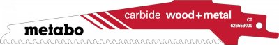 METABO Lame de scie sabre &laquo; carbide wood + metal &raquo; HM - 150 x 1,25 mm
