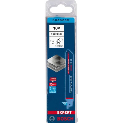 BOSCH Lame de scie sabre Expert S 922 EHM Pack a 10 unit&eacute;s