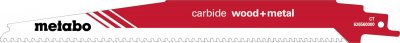 METABO Lame de scie sabre  Carbide Wood + Metal 626560000 - 225x1,25mm