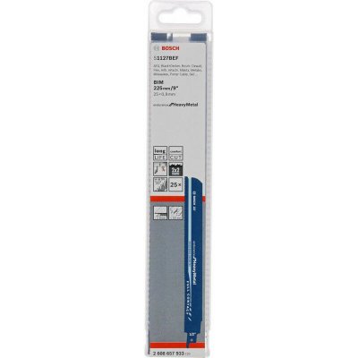 BOSCH Lame de scie sabre S 1127 BEF  VE &agrave; 25 Unit&eacute; Endurance for Heavy Metal