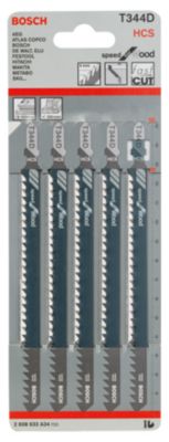 BOSCH Lame de scie sauteuse T 344 D Speed for Wood pack de 05 - 2608633A34