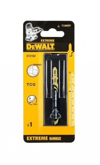 DEWALT Lame de scie sauteuses  pour la coupe de carrelage, fibre de verre et du plastique - DT2102