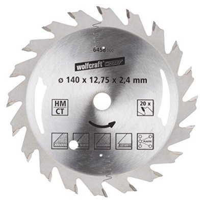 WOLFCRAFT Lame denture creuse diamant - CT - 20 dents - D140x12.75mm/2.4mm