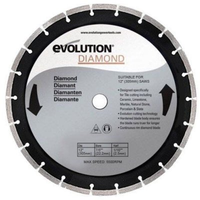 EVOLUTION Lame diamant de scie circulaire pour mat&eacute;riaux durs  &oslash;305 mm