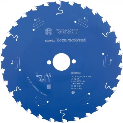 BOSCH Lame pour scie circulaire expert for ConstructWood 210x30x2/1.3x30 T