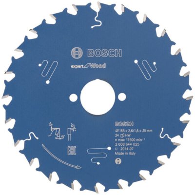 BOSCH Lame pour scie circulaire expert for Wood 165x30x2.6/1.6x24 T