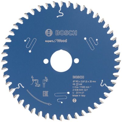 BOSCH Lame pour scie circulaire expert for Wood 165x30x2.6/1.6x48 T