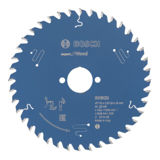 BOSCH Lame pour scie circulaire expert for Wood 170x30x2.6/1.6x40 T