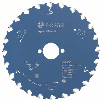 BOSCH Lame pour scie circulaire expert for Wood 180x30x2.6/1.6x24 T