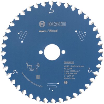 BOSCH Lame pour scie circulaire expert for Wood 190x30x2.6/1.6x40 T