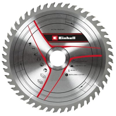 EINHELL Lame Pour Scie Radiale Diam&egrave;tre 210x30x2,8 48 Dents