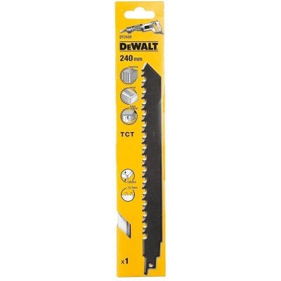 DEWALT Lame r&eacute;cipro HM 240x12,7mm, Ciment/b&eacute;ton/brique rouge/Sabre - S1543HM