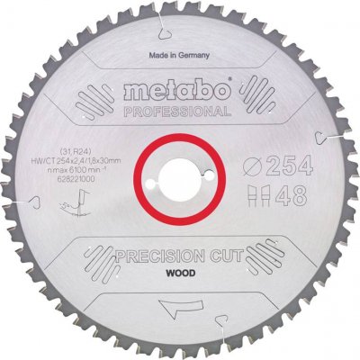 METABO Lame scie circulaire hw / ct 254 x 30 x 2.4 / 1.8. Nombre de dents