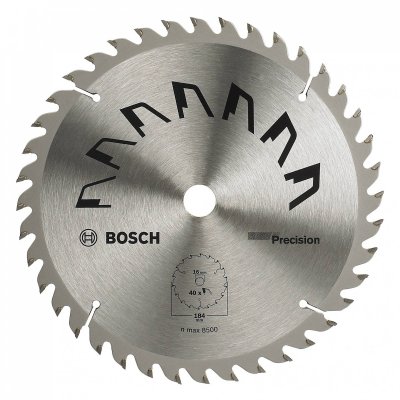 BOSCH Lame scie circulaire Pr&eacute;cision Bois 184x16x2,5mm 40D - 