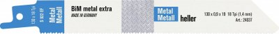 HELLER Lame scie sabre 4040  24037 6 Longueur lame de scie 130 mm