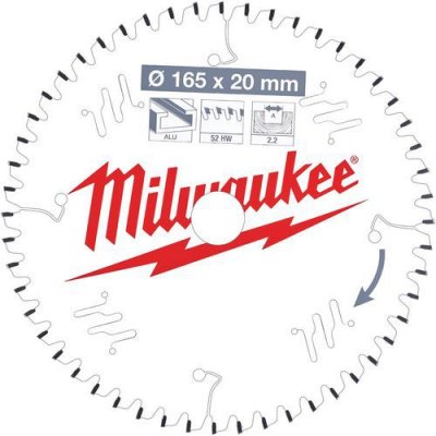 MILWAUKEE Lame scie universel  52 dents 2.2x165mm 4932471296 4932471296