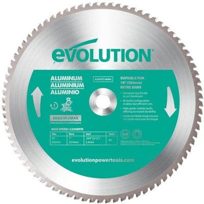 EVOLUTION POWER TOOLS Lame sp&eacute;cifique pour l'aluminium D.255mm - Evolution