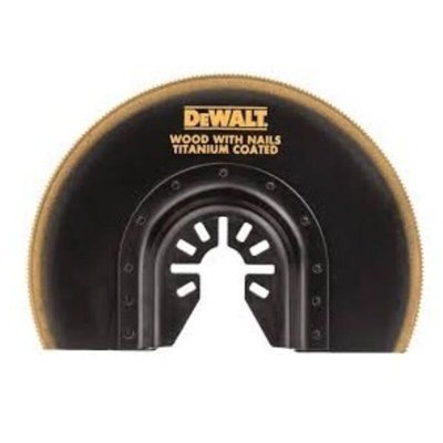 DEWALT Lame titanium &Oslash;100 mm pour Multicutter - semi-circulaire &agrave; moyeu d&eacute;port&eacute; - DT20711