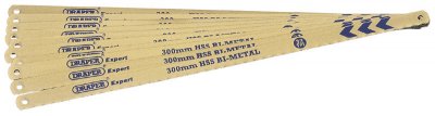 DRAPER Lames de rechange bi-m&eacute;tal  10pce x300mm pour scie &agrave; m&eacute;taux