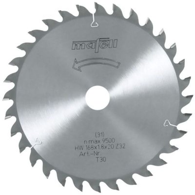 MAFELL Lames de scie carbure 168x1,2/1,8x20mm - 168 mm - 20 mm - 1,8 mm - 32 dents - 