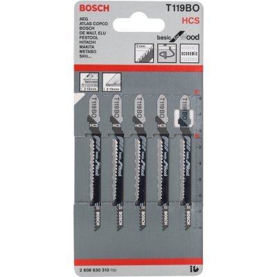 BOSCH Lames de scie sauteuse  T 119 BO Basic for Wood