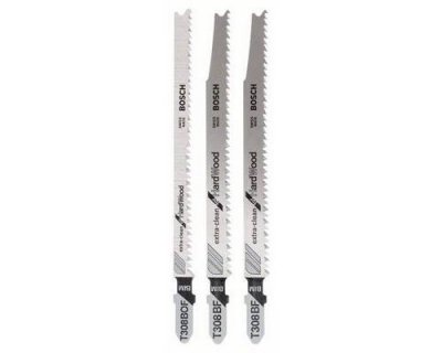 BOSCH Lames de scie sauteuse, set de 3 pi&egrave;ces T 308 BF T 308 BOF 2pc