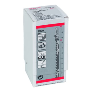 BOSCH ACCESSORIES Lames de scie sauteuse T 244 D Speed for Wood 100pc
