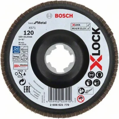 BOSCH Laminillas_X-LOCK Laminillas X571 Best Metal: 125 c&oacute;nico pl&aacute;stico G120