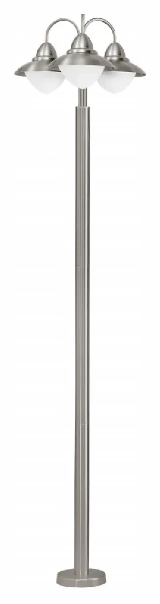 EGLO Lampadaire 3 lampes en acier inoxydable Sidney