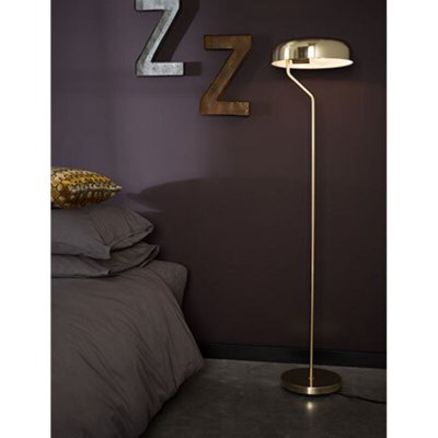 DUTCHBONE Lampadaire design m&eacute;tal finitions dor&eacute;es Eclipse - Couleur - Or