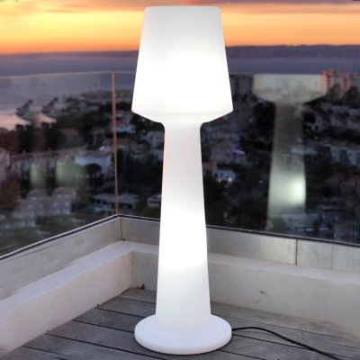 LUMISKY Lampadaire ext filaire AUSTRAL Blanc Polypropyl&egrave;ne H110CM