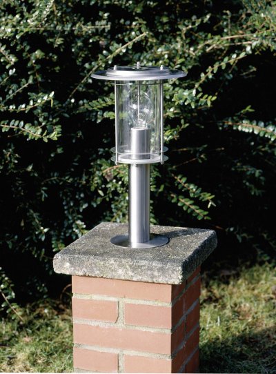 BRILLIANT Lampadaire ext&eacute;rieur  York 60 W acier inoxydable 40 cm