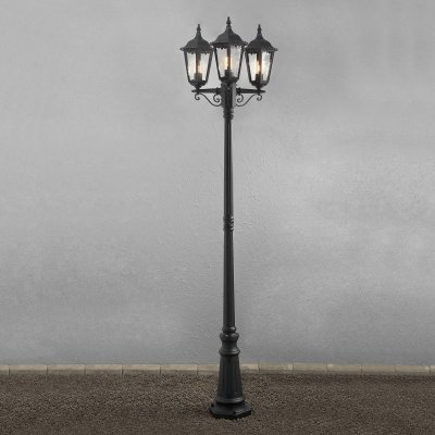 KONSTSMIDE Lampadaire ext&eacute;rieur  Firenze 300 W noir 2.2 m