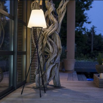 LUMISKY Lampadaire ext&eacute;rieur sans fil try Blanc Polypropyl&egrave;ne H150CM - Blanc