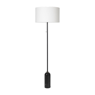 GUBI Lampadaire - GRAVITY Blanc Marbre noir &Oslash; 50 x H 169 cm
